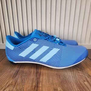 Adidas The Road Shoe Mens Size 9.5 Blue Rush 3 Bolt Road Cycling Shoes GY6829